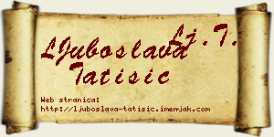 LJuboslava Tatišić vizit kartica